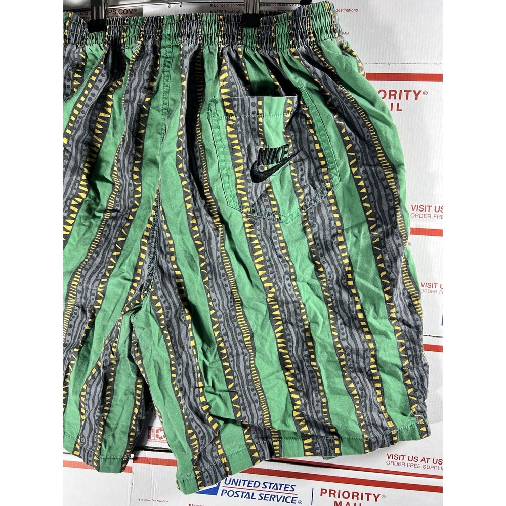 VTG 80s 90s Nike Air geometric Abstract pattern Print basketball Swimming shorts